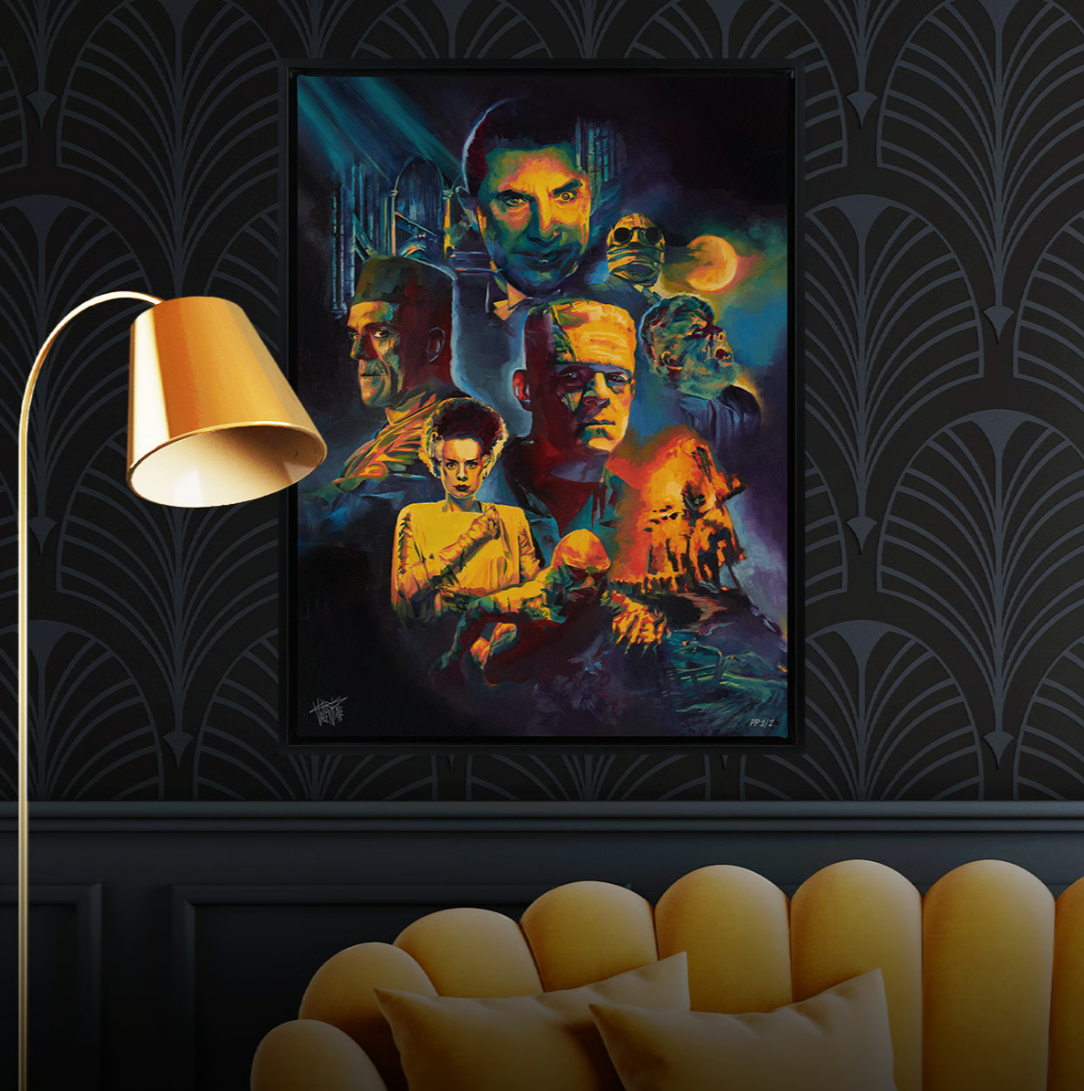 'Universal Monsters' 1 of 1 Artist Proof Framed Canvas Print