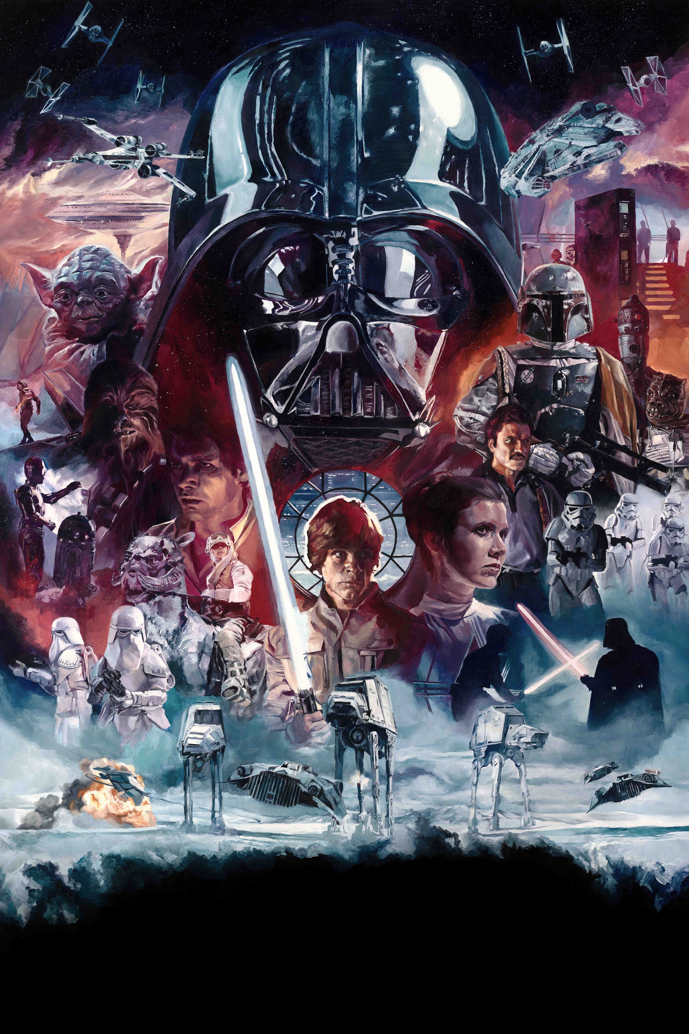 'Empire Strikes Back' Oil Painting